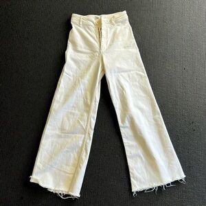 Women white straight-leg jeans ZARA
